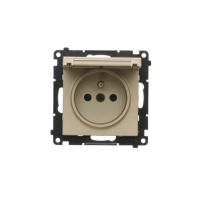 Gniazdo wtyczkowe IP44 bez uszczelki (moduł) 16A 250V, szybkozłącza. Szampański mat Simon 55 | TGZ1BCUZ.01/144 Kontakt Simon