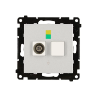 Gniazdo ekwipotencjalne pojedyncze (moduł), Aluminium mat Simon 55 | TGEK1.01/143 Kontakt Simon