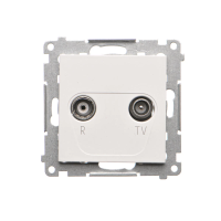 Gniazdo antenowe R-TV końcowe separowane (moduł). 1x Wejście: 5÷862 MHz, Biały mat Simon 55 | TAK.01/111 Kontakt Simon