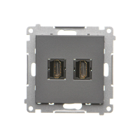 Gniazdo HDMI podwójne (moduł), Grafitowy mat Simon 55 | TGHDMI2.01/116 Kontakt Simon