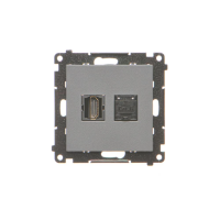 Gniazdo HDMI + RJ45 kat.6. (moduł), Grafitowy mat Simon 55 | TGHRJ45.01/116 Kontakt Simon