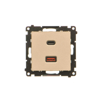 Ładowarka USB C+A (moduł), 30W, 230V szampański mat Simon 55 | TEC2CAQ.01/144 Kontakt Simon