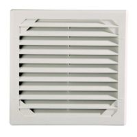 Filtr wylotowy, kratka wentylacyjna z filtrem GV 100 z uszczelką, otwór92x92mm,IP54,RAL7035 GN100 | GV100 Depro Components