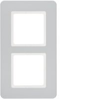 Ramka podwójna, alu aksamit, lakierowany, Q.7 | 10126184 Hager