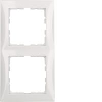 Ramka podwójna, biały, połysk, S.1 | 10128989 Hager