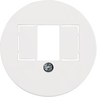 Płytka czołowa gniazda głośnikowego i ładow. USB biały, Seria 1930/Glass | 1040 Hager