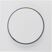 Płytka czołowa z pokrętłem regulacyjnym do ściemniacza obrotowego, biały, S.1/B.3/B.7 | 11371909 Hager