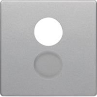 Płytka czołowa do gniazda głośnikowego i przyłączy miniaturowych, alu aksamit, lakierowany, Q.x | 11966084 Hager