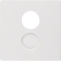 Płytka czołowa do gniazda głośnikowego i przyłączy miniaturowych, biały, aksamit, Q.x | 11966089 Hager