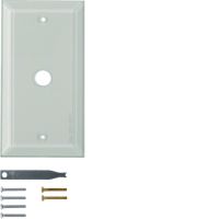 Szklana płytka dekoracyjna 1-kr ze ściętymi brzegami, szkło bezbarwne, Berker TS | 1311 Hager
