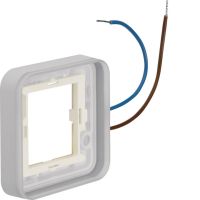 Ramka pojedyncza z podświetleniem białym 230V 0,3 mA do adaptera n/t, IP55, W.1 | 13383512 Hager