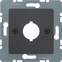 Płytka czołowa z otworem Fi 18,8 mm do gniazda wyrównania potencjału pojedycznego, antracyt, mat | 14311606 Hager