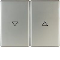 Klawisze z nadrukiem symbolu "strzałka" do łącznika 2-klawiszowego, stal szlachetna nierdzewna, K.5 | 14357104 Hager