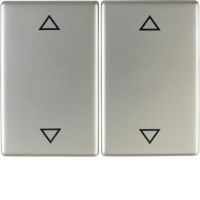Klawisze z nadrukiem symbolu "strzałki" do łącznika 2-klawiszowego, stal szlachetna nierdzewna, K.5 | 14357204 Hager