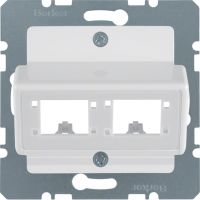 Płytka czołowa do 1 lub 2 modułów 1-kr Reichle&De-Massari, biały, B.Kwadrat | 147209 Hager