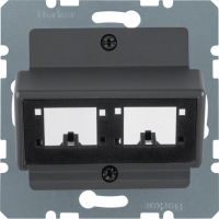 Płytka czołowa do 1 lub 2 modułów pojedynczych Reichle&De-Massari, antracyt mat, lakierowany, B.x | 14721606 Hager