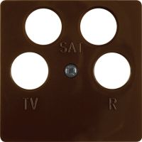 Płytka centralna do gniazda antenowego 4-wyjściowego, brązowy | 148401 Hager