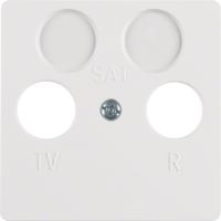 Płytka centralna do gniazda antenowego 2-wyjściowego, biały | 148609 Hager