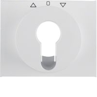 Płytka czołowa do łącznika żaluzjowego obrotowego na klucz, biały, K.1 | 15047109 Hager