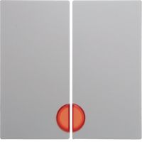 Klawisze z czerwoną soczewką, do łącznika 2-klawiszowego, biały, S.1/B.3/B.7 | 16271909 Hager