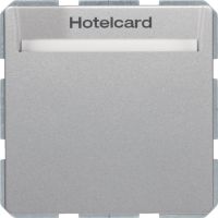 Łącznik przekaźnikowy na kartę hotelową, alu aksamit, lakierowany, Q.x | 16406094 Hager