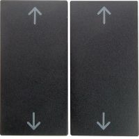 Klawisze z nadrukiem symbolu "strzałki" do łącznika żaluzjowego, antracyt mat, B.x | 16441606 Hager