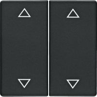 Klawisze z nadrukiem symbolu "strzałki" do łącznika 2-klawiszowego, antracyt, aksamit, Q.x | 16446086 Hager