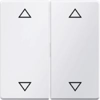 Klawisze z nadrukiem symbolu "strzałki" do łącznika 2-klawiszowego, biały, aksamit, Q.x | 16446089 Hager