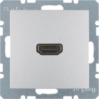 Gniazdo HDMI, alu, mat, B.Kwadrat/B.7 | 3315421404 Hager