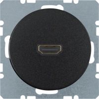 Gniazdo HDMI czarny, połysk, R.1/R.3 | 3315422045 Hager