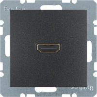 Gniazdo HDMI z przyłączem 90st., antracyt, mat, B.x | 3315431606 Hager