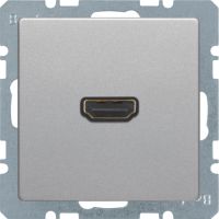 Gniazdo HDMI z przyłączem 90st., alu aksamit, lakierowany, Q.x | 3315436084 Hager