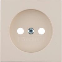 Płytka czołowa do gniazda bez uziemienia, kremowy, połysk, B.Kwadrat | 3961038992 Hager
