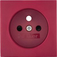 Płytka czołowa z przysłonami styków do gniazda z/u, czerwony, B.3/B.7 | 3965760062 Hager