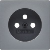 Płytka czołowa do gniazda z/u, alu aksamit, lakierowany, Q.x | 3965766074 Hager