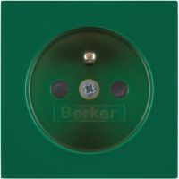 Płytka czołowa z przysłonami styków do gniazda z/u zielony, połysk, B.x/S.1 | 3965768963 Hager