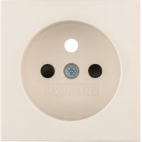 Płytka czołowa z przysłonami styków do gniazda z/u kremowy, połysk, B.Kwadrat | 3965768992 Hager