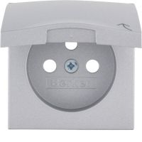 Płytka czołowa do gniazda z/u z pokrywą, alu mat, lakierowany, B.Kwadrat/B.7 | 3965898994 Hager