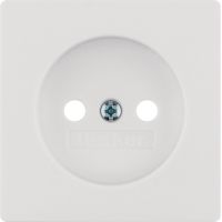 Płytka czołowa do gniazda bez uziemienia, biały, aksamit, Q.x | 3967036089 Hager