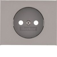 Płytka czołowa do gniazda bez uziemienia, stal szlachetna, lakierowana, K.5 | 3967157004 Hager