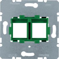Płytka nośna z zielonym elementem mocującym 2-krotna | 454104 Hager
