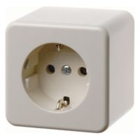 Elementy natynkowe Gniazdo Schuko, kremowy | 470040 Hager