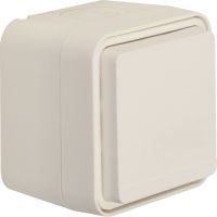 Gniazdo Schuko 2P+Z z pokrywą, kompletne, IP55, biały | 47403512 Hager