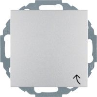 Gniazdo Schuko z/u z pokrywą z przesłonami styków, zaciski śrubowe, alu, B.Kwadrat/B.7 | 47441404 Hager