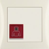 Przycisk przywołania z ramką, system przywoławczy, kremowy połysk, B.Kwadrat/S.1 | 52068982 Hager