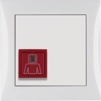 Przycisk przywołania z ramką, system przywoławczy, biały połysk, B.Kwadrat/S.1 | 52068989 Hager