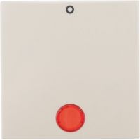 Klawisz z czerwoną soczewką z nadrukiem "0" do łącznika 2- i 3-biegunowego, kremowy, połysk | 5316248992 Hager