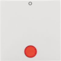 Klawisz z czerwoną soczewką z nadrukiem "0" do łącznika 2- i 3-biegunowego, biały, połysk, B.Kwadrat | 5316248999 Hager