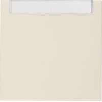 Klawisz z polem opisowym do łącznika 1-klawiszowego, kremowy, połysk, B.Kwadrat | 5316268992 Hager