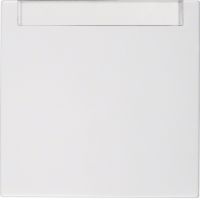 Klawisz z polem opisowym do łącznika 1-klawiszowego, biały, połysk, B.Kwadrat | 5316268999 Hager